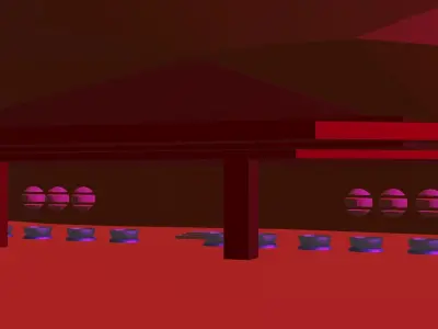 Temple japanese hut in snow Free low-poly 3D model