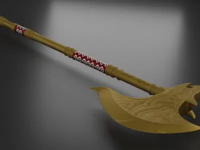 Sepulcher Axe Low-poly 3D model