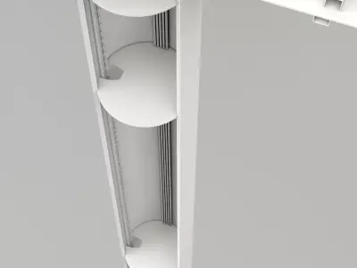 Offshore Wind Turbine Cutaway No Materials 3D model