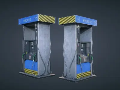 Gas Pump Low-poly 3D model buy