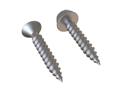 Sheet Metal Screws 3D Model 3D model