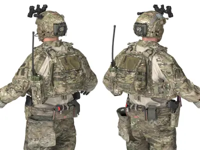 AVS ZIP-ON BACKPACK Low-poly 3D model