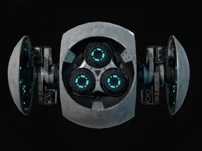 Battle Drone Low-poly 3D model