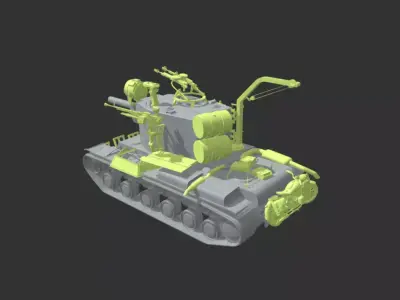 Soviet KV-2 Upgrade Kit 1-35 3D print model