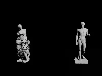Venus Doryphoros statues - Social Distancing 3D model