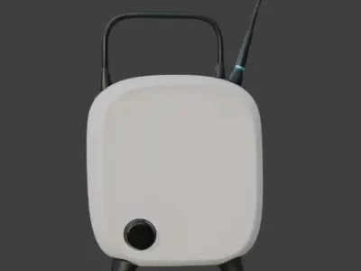 Retro Radio 3D Model Vintage Electronic Device Low-poly 3D model