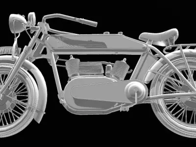 old indian bike model 1913 3D print model