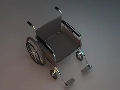 Wheelchair 3D model 2