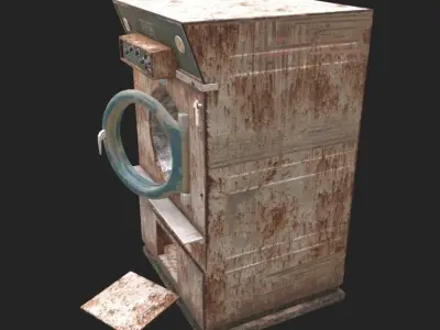 Old Dryer Of The  Hospital Low-poly 3D model