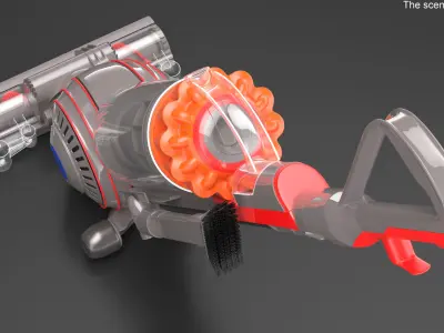  Dyson Bagless Upright Vacuum Cleaner Red 