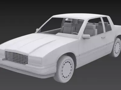 1991 Cadillac Eldorado Printable 1-25 scales 3D print model purchase