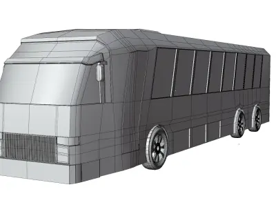 Bus 3D low-Poly Model Low-poly 3D model