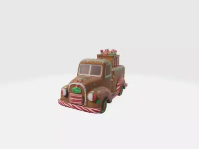gingerbread-style truck 3D model