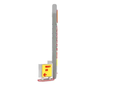 Petrol Station Totem Sign and Orientation Sign model 3D model