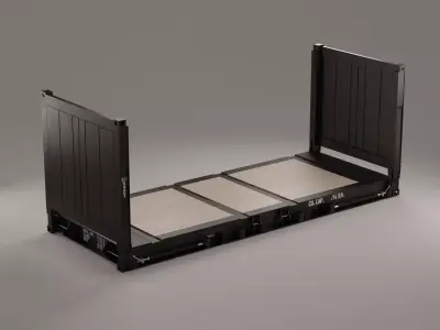 Container - 20 FlatRack  3D model