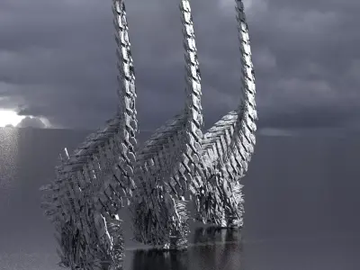 Dreadnaught Ship Wreck Spine 1   3D model