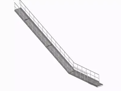 Walkway with grid 3D model