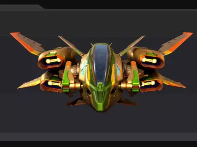 ORZAN - Fighter Low-poly 3D model