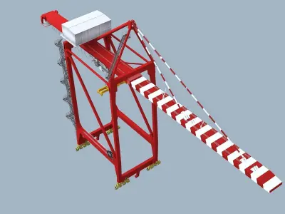 Crane  models  Low-poly 3D model