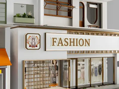Shop Front 1 3D model
