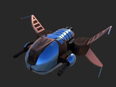Spaceship Drone Marauder Low-poly 3D model