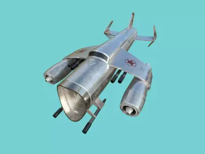Aircraft Spaceship 04 - Classic Style Spacecraft Low-poly 3D model