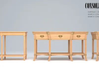 CONSOLE TABLE SET 3D model