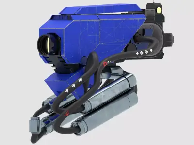 sci -fi head robot 3D model