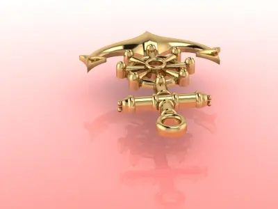 anchor pendant 3D print model order