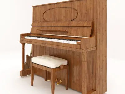 Raelistic guitar and piano 3D model