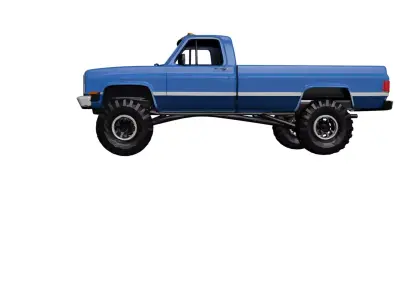 Generic Pickup Truck Balanced Utility Transport Vehicle 03 3D model