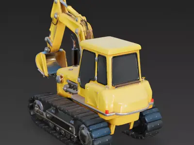 Titan-Trek Heavy Excavator 3D Model Low-poly 3D model