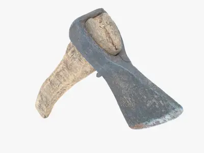  Axe Little Low-poly 3D model