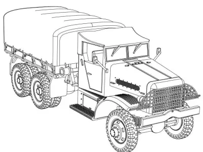US White 666 Cargo with stent body 3D print model