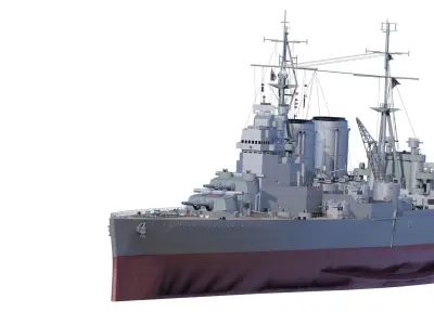 HMS HOOD 1944 3D model