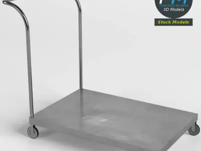 Platform trolley cart 1 3D model