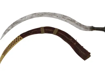 Shotel Curved Sword 3D model