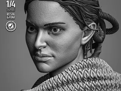 STAR WARS Padme Portrait Bust 3D print model