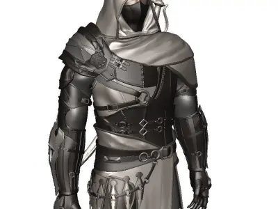 Man Assassin Fighter 3D model