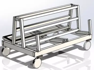 The Glass Racking Trolley 3D model