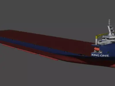 Heavy Deck Carrier KING ONE Low-poly 3D model