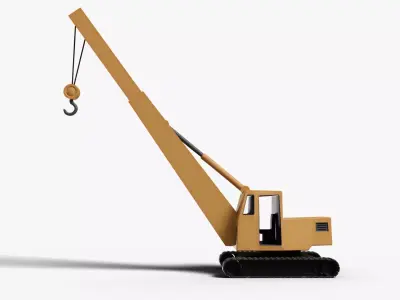 Low-poly Crain 3d model - Cartoon Crain Low-poly  Low-poly 3D model