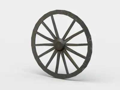 Wheel clock Low-poly 3D model by DexsoftGames