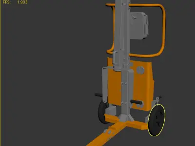 Folding medical equipment cart 3D model