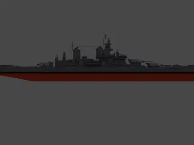 Battleship USS Iowa 3D model
