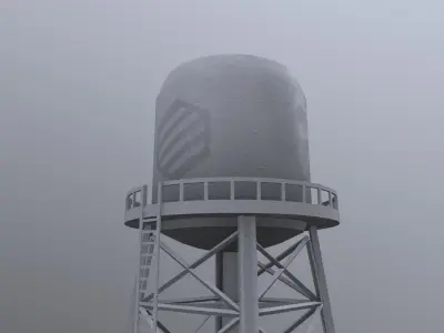 Water Tower Low-poly 3D model purchase