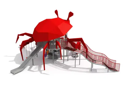 Kids outdoor commercial play structure 3D model 3D model 12