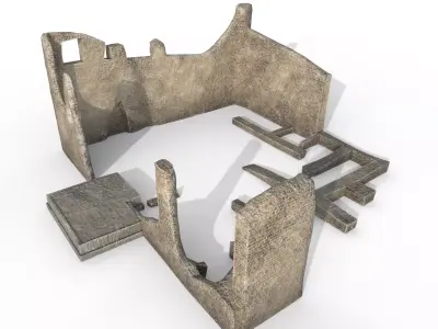 Penrith Castle Low-poly 3D model