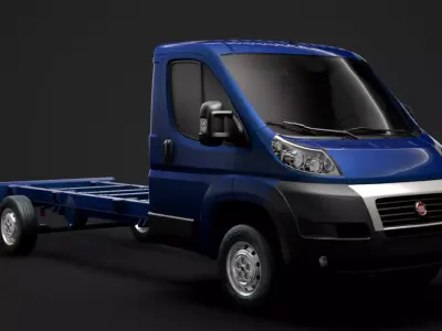 Fiat Ducato Chassis Truck Single Cab 4300WB 2014 3D model
