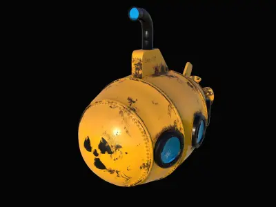 submarine 3D model by amirbv3d - PBR